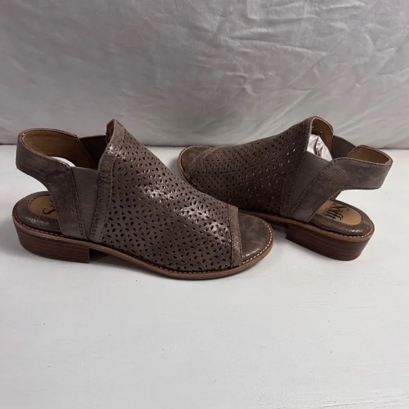 Söfft Nalda Metallic Suede Sandals Women’s 6M – Distressed Leather Comfort Chic - Picture 10 of 14